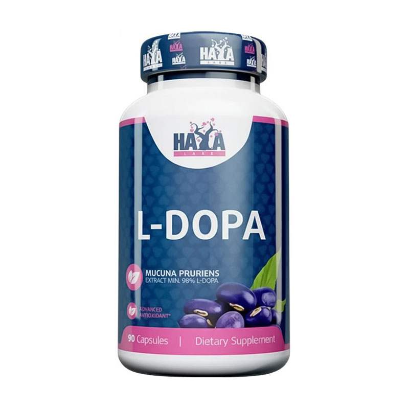 Леводопа Haya Labs L-DOPA Mucuna Pruriens Extract, 90 капсул